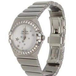 Omega Silver Constellation Quadrella Watch - women