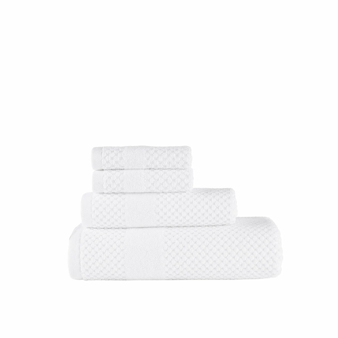 Chortex USA Alexis Antimicrobial Honeycomb 4 Piece Towel Set 7 Chortex USA Alexis Antimicrobial Honeycomb 4 Piece Towel Set - Image 7