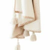 Anaya Home Blanket Stitch Throw with Tassels 50x70