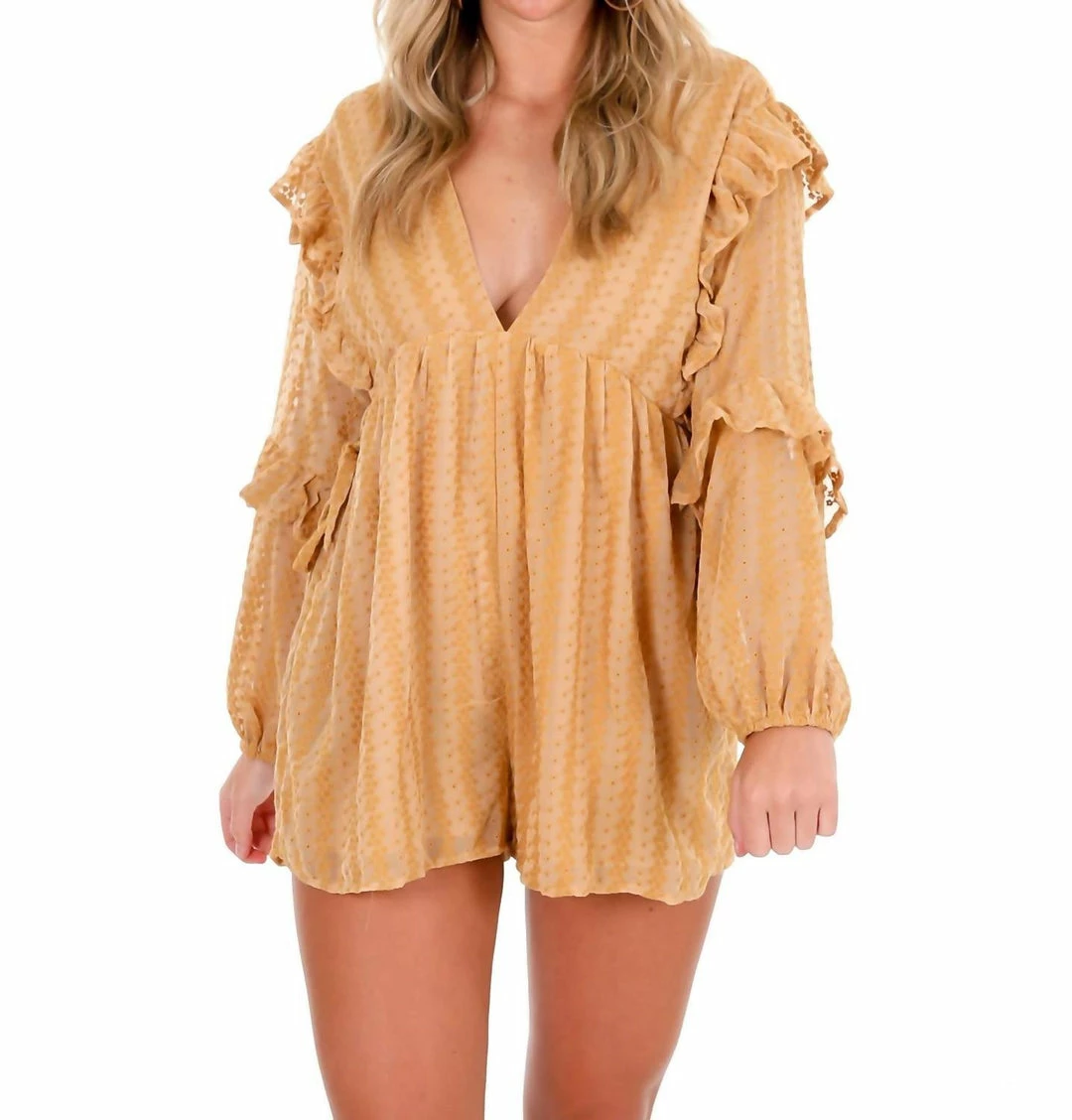 Storia Meant To Be Romper in Amber - women 2 Storia Meant To Be Romper in Amber - women - Image 2