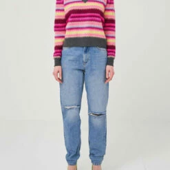 Brodie Cashmere Lottie Fairisle Top in Derby Grey - women