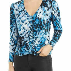 Single Thread Womens Ruched Printed Blouse