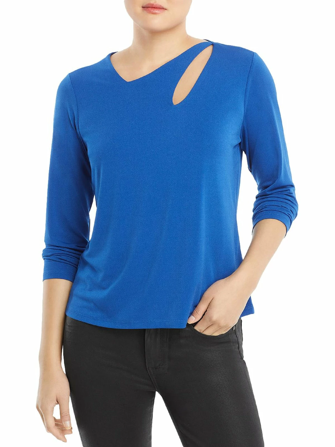 Single Thread Womens Assymetric Cutout Blouse 1 Single Thread Womens Assymetric Cutout Blouse