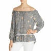 Single Thread Womens Floral Print Off-The-Shoulder Top