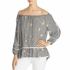 Single Thread Womens Floral Print Off-The-Shoulder Top
