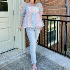 Storia Butterfly Kiss Top in Multi - women