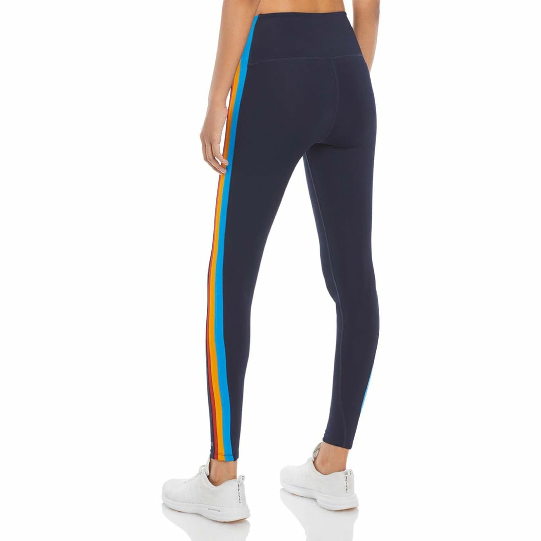 Splits59 Bianca Womens Striped High Waist Athletic Leggings 2 Splits59 Bianca Womens Striped High Waist Athletic Leggings - Image 2