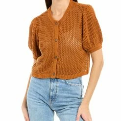 Toccin Crochet Cropped Cardigan - women