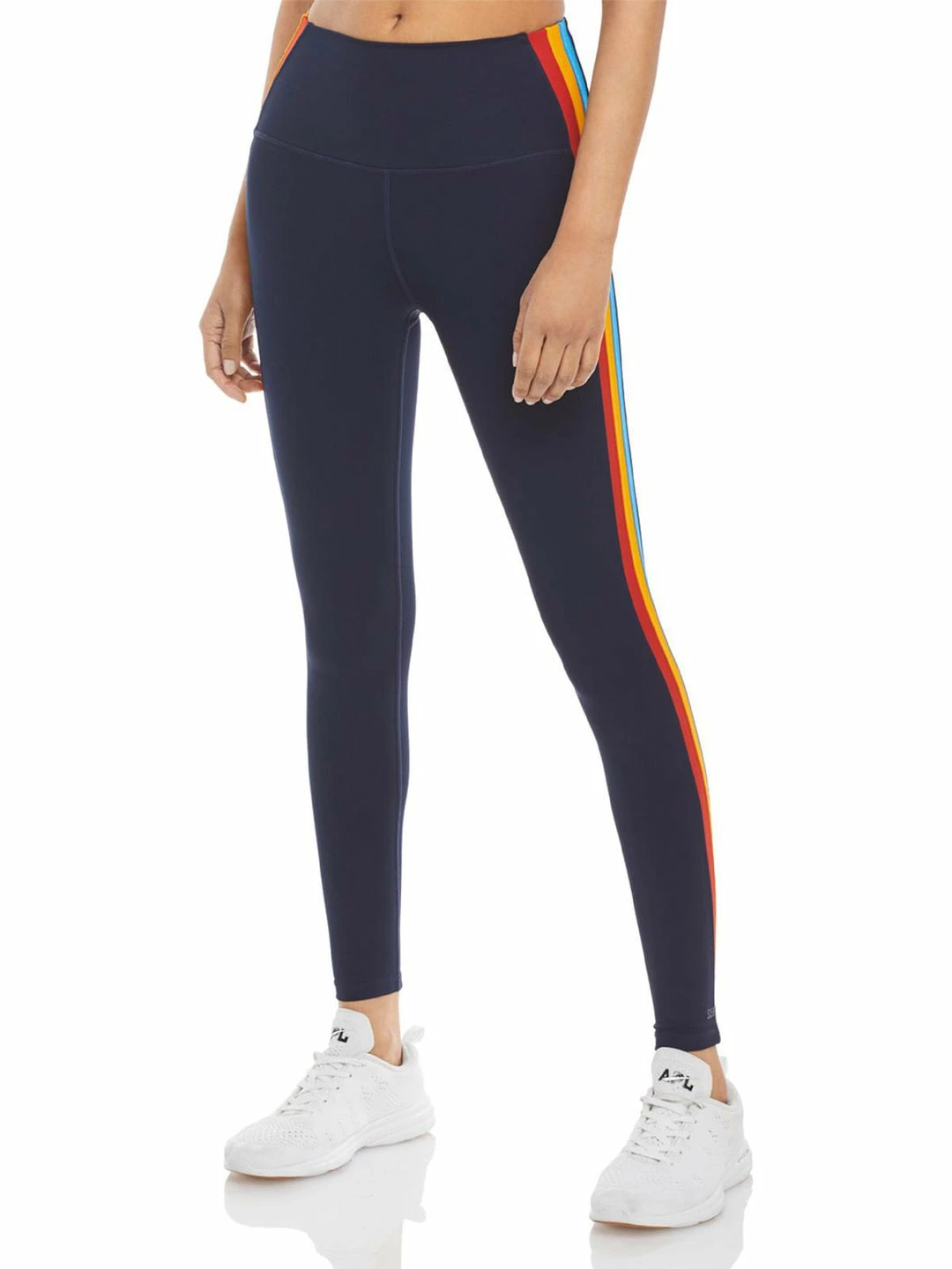 Splits59 Bianca Womens Striped High Waist Athletic Leggings 1 Splits59 Bianca Womens Striped High Waist Athletic Leggings