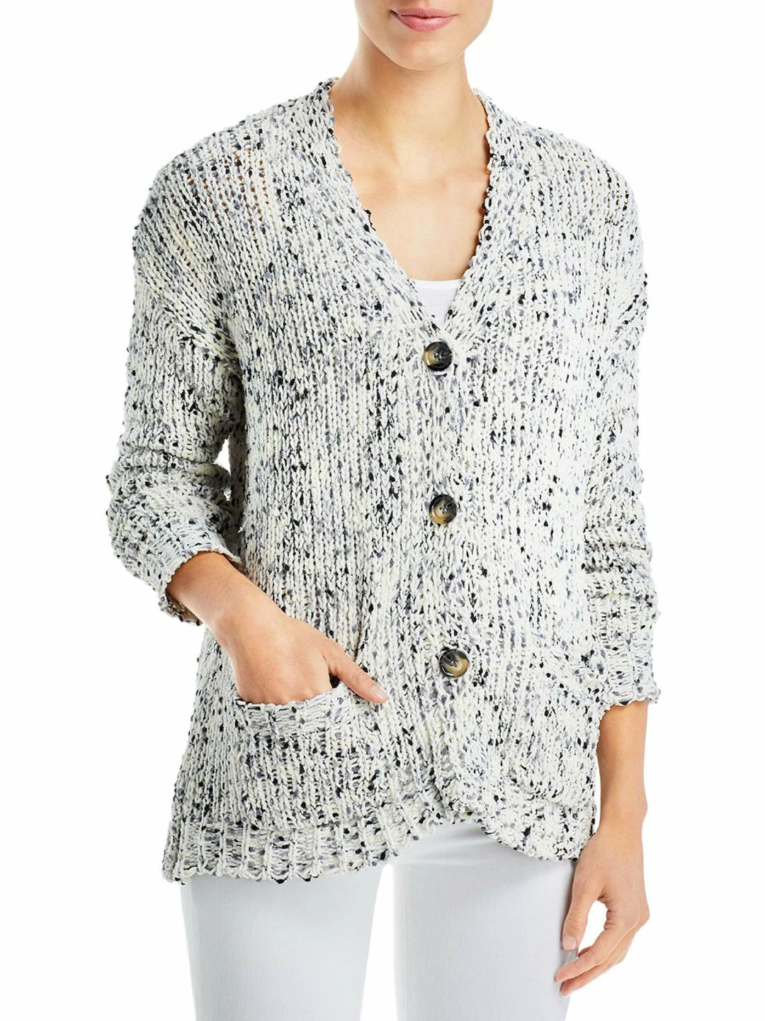Single Thread Womens Chenille Space Dye Cardigan Sweater 3 Single Thread Womens Chenille Space Dye Cardigan Sweater - Image 3