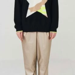 Brodie Cashmere Cami Camo Star Top in Black - women