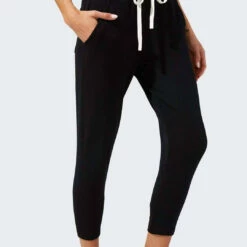Splits59 Reena 7/8 Fleece Sweatpant in Black - women