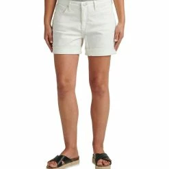 Jag Alex Boyfriend Mid Rise Short in White - women