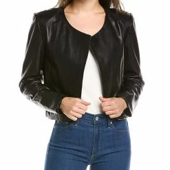 LAMARQUE Rumi Open Front Leather Jacket - women