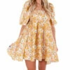Storia To The Top Floral Babydoll Dress in Multi - women