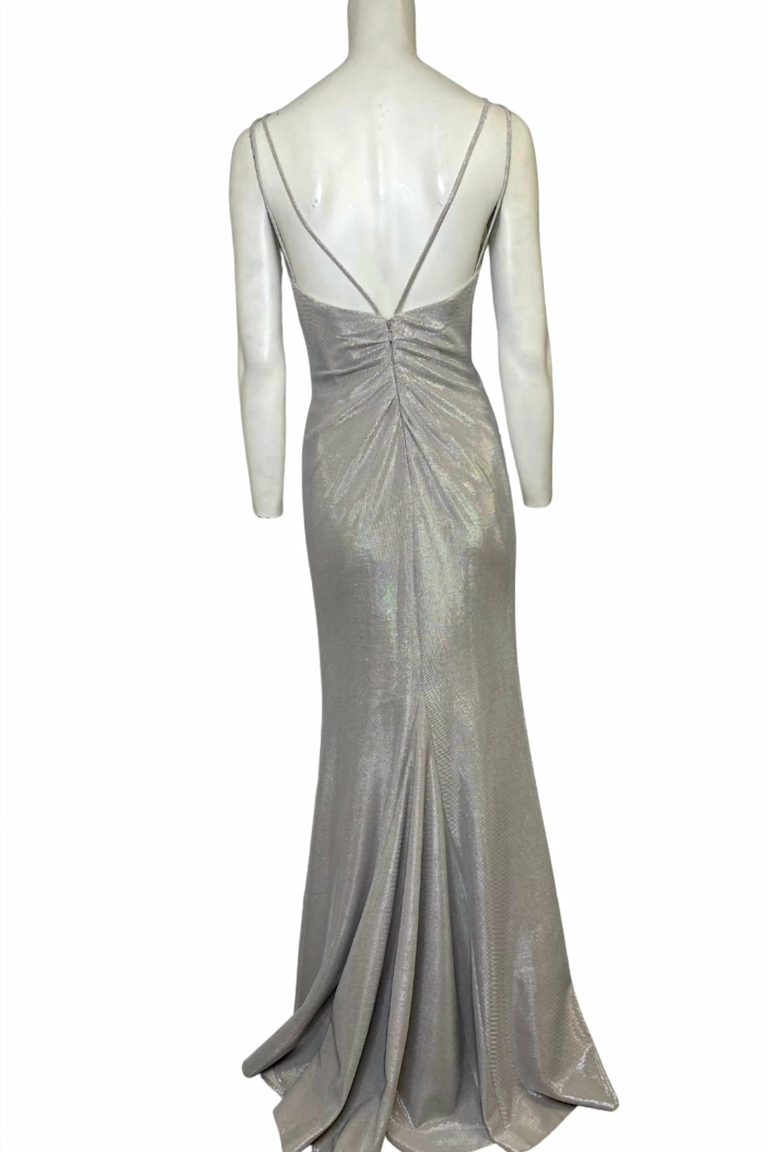 Faviana Classic Metallic Gown in Platinum - women 2 Faviana Classic Metallic Gown in Platinum - women - Image 2