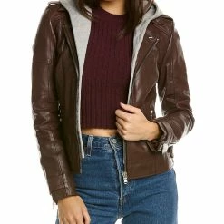 LAMARQUE 2Washed Leather Biker Jacket - women