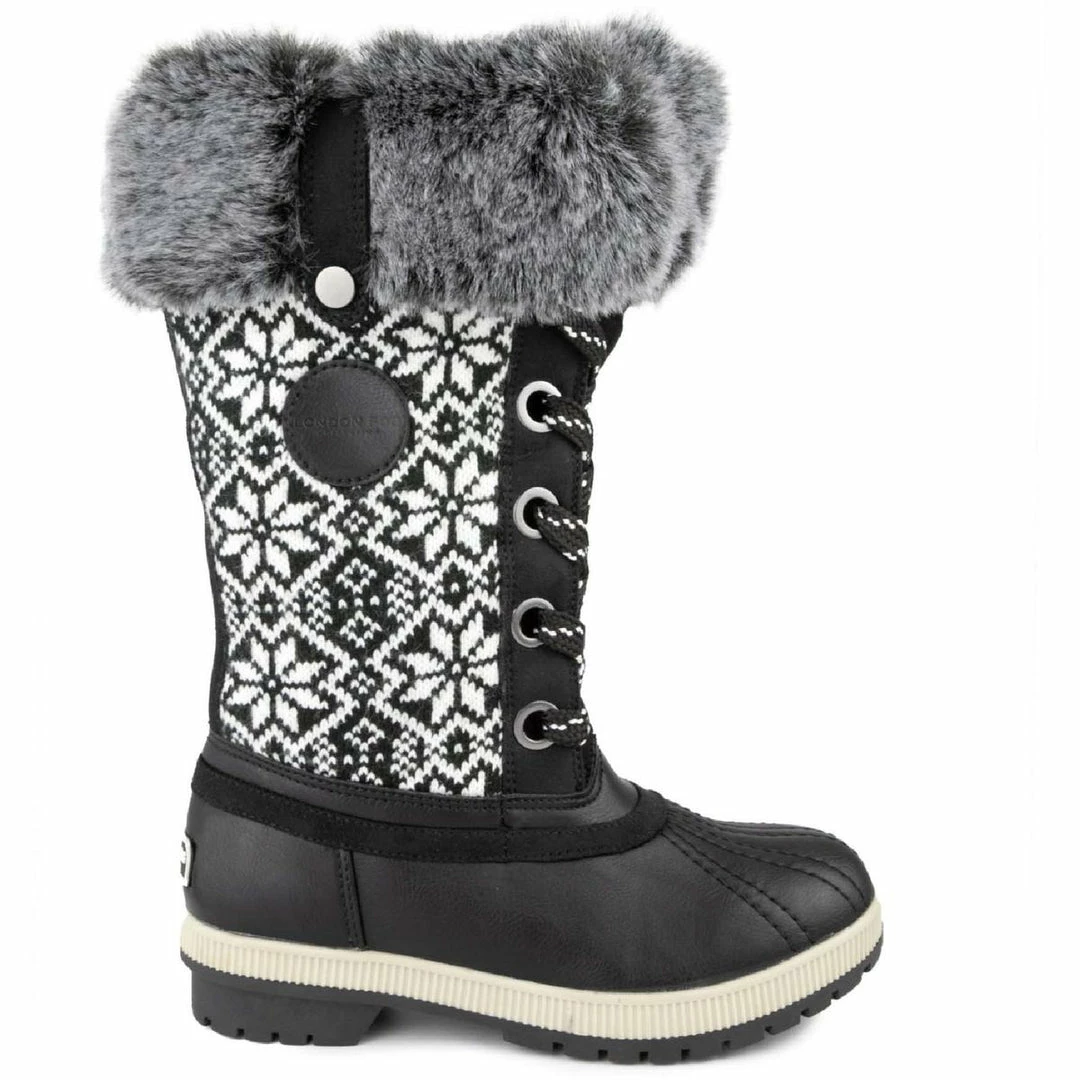 London Fog Melton 2 Womens Faux Leather Cozy Mid-Calf Boots 2 London Fog Melton 2 Womens Faux Leather Cozy Mid-Calf Boots - Image 2