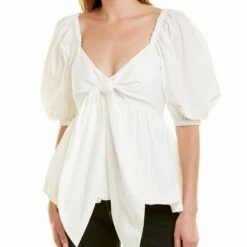 Toccin Tie-Front Bubble Top - women