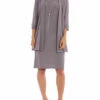R&M Richards Womens Special Occasion Metallic Dress With Jacket