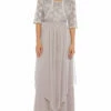 R&M Richards Womens Lace Sequined Dress With Cardigan