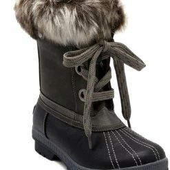 London Fog Milly Womens Faux Leather Cold Weather Winter & Snow Boots