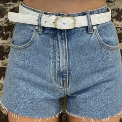 Jj Winters Ruby Belt in White Mini Croco - women