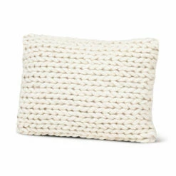 Anaya Home Braided White Down Alternative Pillow 14x20